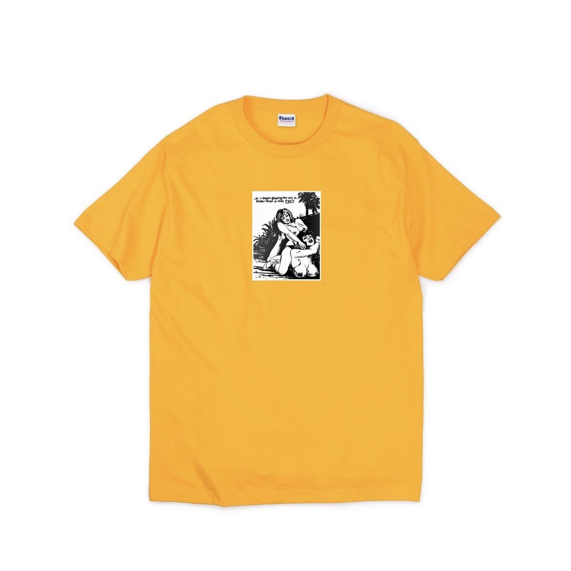 2021 FUCT Girls Wrestling Tee (Yellow) LARGE Travis Scott