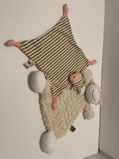 Demdaco Sheep  Organic Farm Buddies Cow Lovey/Rattle Lot of 2 Security Blankets