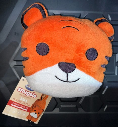 Tiger Hoodie Buddy SilentNight Snugsie 2 In 1 For Ages 3-11 Travel Pillow NEW - Picture 8 of 8