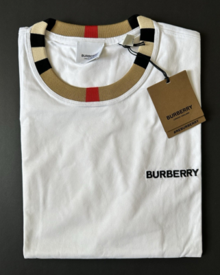 Burberry Jayson White Cotton T-shirt M (Oversized) 8078115 NWT