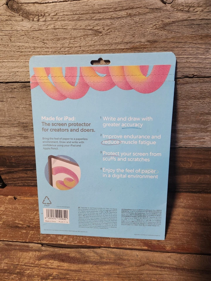 Protector de pantalla tipo papel para Apple iPad Pro 11” y iPad Air 10,9” pieza única Foto 2 de 2