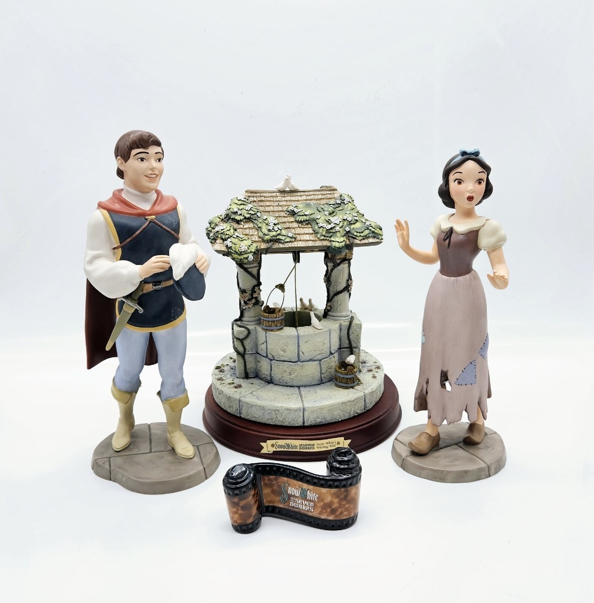 WDCC Disney Snow White Lot of 4 Figurines Prince, Wishing Well