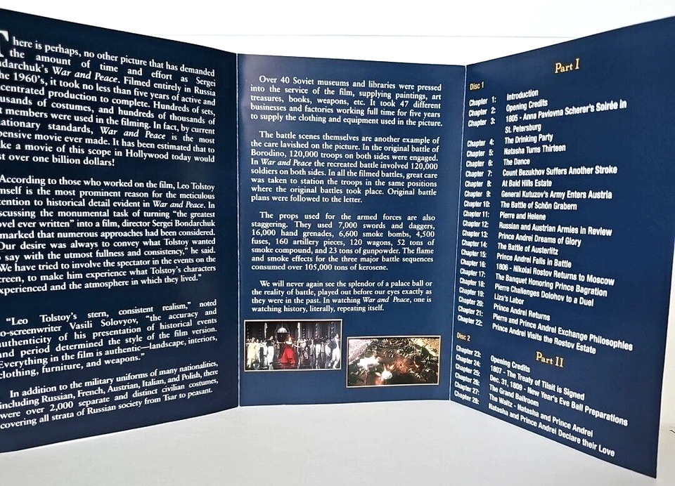 War and Peace DVD Box Set Leo Tolstoy 1968 Best Foreign Film