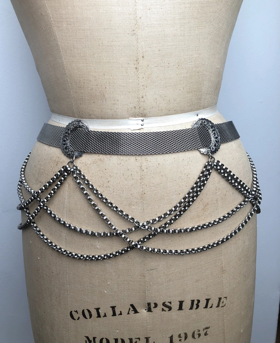 Mesh Silver Vintage Belts | eBay display picture 2