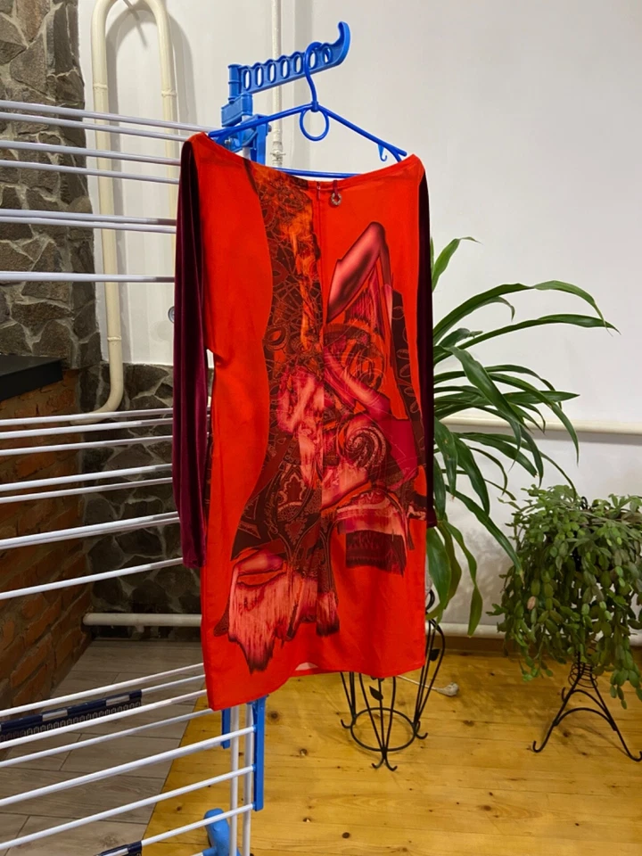 Vestido feminino Save The Queen S abstrato capricho arte artística manga de veludo tamanho P - Imagem 2 de 4