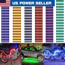6PCS DC 12V Waterproof 1Ft 15 LED Strip Underbody Light with 6" wires for motor