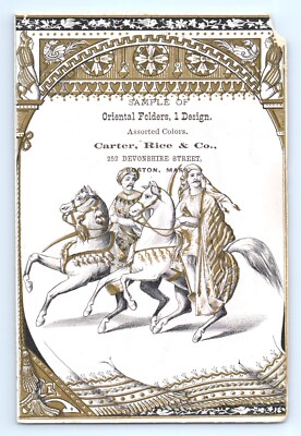 Carter Rice Boston Oriental Folders Carter Rice Co. Boston MA Large Trade Card Middle East ...
