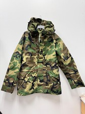 US MILITARY ECWCS GORE TEX COLD WEATHER WOODLAND CAMO PARKA - MEDIUM LONG.