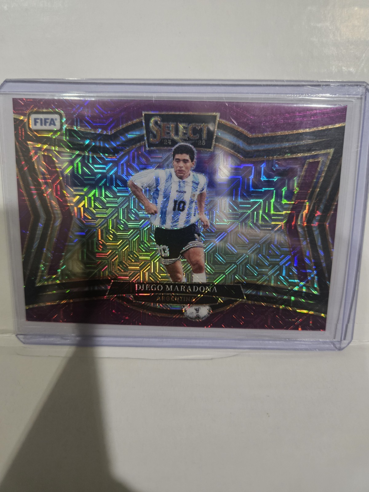 2024-25 Panini Select FIFA Diego Maradona Field Level Purple Mojo