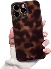 Cute iPhone 16 Pro Case Amber Leopard, Slim Shockproof Protective