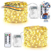 Weihnachtslichterkette 10M 100 Leds Warmweiß Silberdraht Mit Fernbedienung