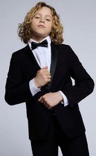 Boys Appaman Black Tuxedo Suit Size 12