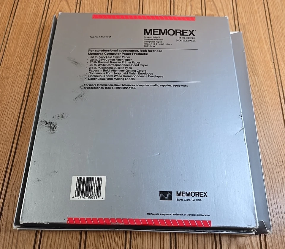 200ct Memorex Continuous Form Computer Paper - 50 each of 4 Bright Colors - Image 2 of 3