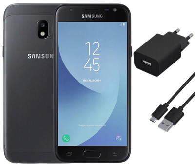 Samsung Galaxy J3 2017 2/16GB LTE J330F/DS Schwarz ohne Simlock | Zustand: Gut