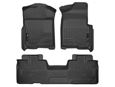 Husky Weatherbeater Floor Liners Fit 09-14 Ford F150 Supercab Front2nd 3p Black