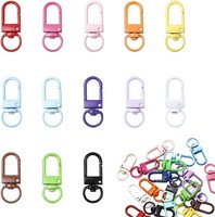 52 StüCk Mini Karabiner SchlüSselanhäNger Bunte Drehbarer Karabinerhaken Metall