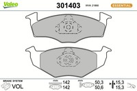 Valeo Bremsbelagsatz Scheibenbremse Essential 301403 FüR Classic Golf VW 6V2 3 4