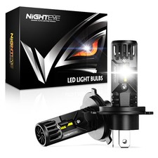 NIGHTEYE 2X H4 LED Headlight Bulbs Kit 70W 20000LM Hi-Lo Beam 6500K Super Bright