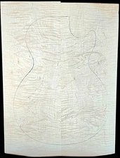 Carve top 4a curly maple - glued up - discounted for knot on top and back