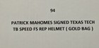 Patrick Mahomes Signed Full Size Texas Tech Red Raiders Football Helmet BAS — photo 4