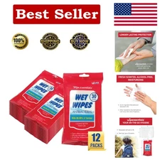 Travel-Friendly Hand Sanitizing Wipes - 360 Alcohol-Free Moisturizing Wipes