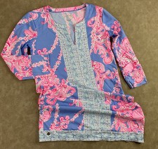 Lilly Pulitzer Dress Resort Beach 3/4 Sleeve Tunic Stretch Women Sz XS #002300