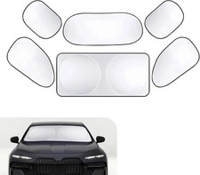 6 PCS Windshield Sun Shade, Privacy Protection Sunscreen Heat Window Cover, Auto
