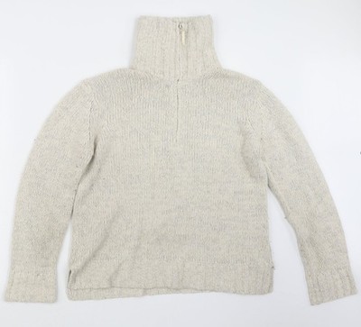 Marks and Spencer Damen weißer Strickpullover Sweatshirt Größe 14