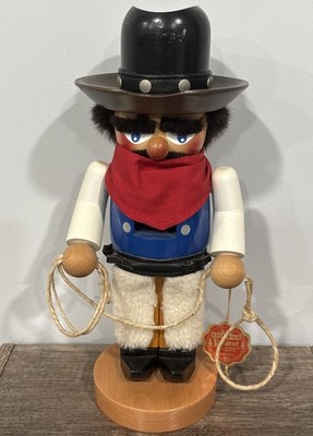 STEINBACH Chubby Cowboy Collectable Handmade German Nutcracker 1980 s Vintage