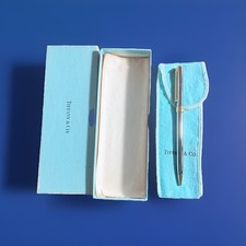 Vintage Tiffany  Co T-Clip Ballpoint Pen silver and gold tone All Original