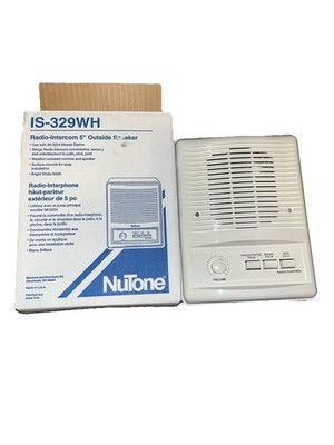 Nutone IS-329WH Radio Intercom 5'' Outdoor Speaker