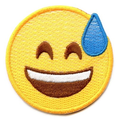 Nervous Sweat Face Patch Keyboard Embroidered Iron On