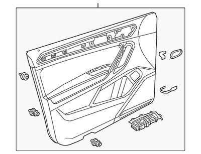 Genuine Volkswagen Door Interior Trim Panel 5NN-867-012-BD-ZEZ