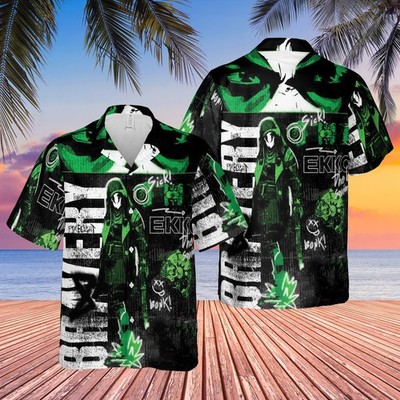 Ekko Arcane Hawaiian Shirt - LoL Firelight Leader Graphic Button