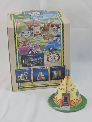 Vintage 1994 Lefton Roadside Delites "The Tepee" Souvenir Shop Figurine w/ Box