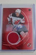 2025-26 Upper Deck Sp Game Used - Luke Hughes #159 Red Autograph Jersey /99 (AU,