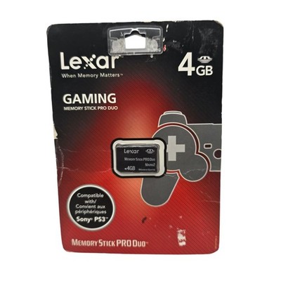 Lexar 4 GB Memory Stick Pro Duo Gaming Edition Sony PS3 Fat Brand New PSP