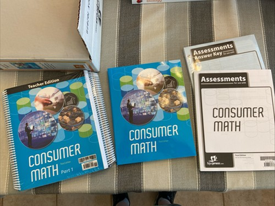 #ad #ad NEW BJU Press 12th grade CONSUMER MATH Complete Subject Kit 3rded Math 12 BoxSet $129.00