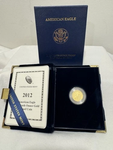 2012-W $5 1/10 oz US Gold American Eagle Proof Coin with COA
