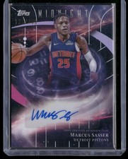 2025-26 Topps Midnight #SM-MS Marcus Sasser Stroke of Autographs Twilight /199