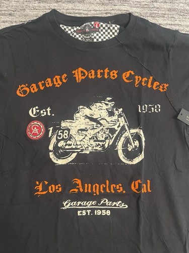 New Christian Audigier Garage Parts Motorcycle Racer Shirt Large All Over Print - Picture 6 of 20