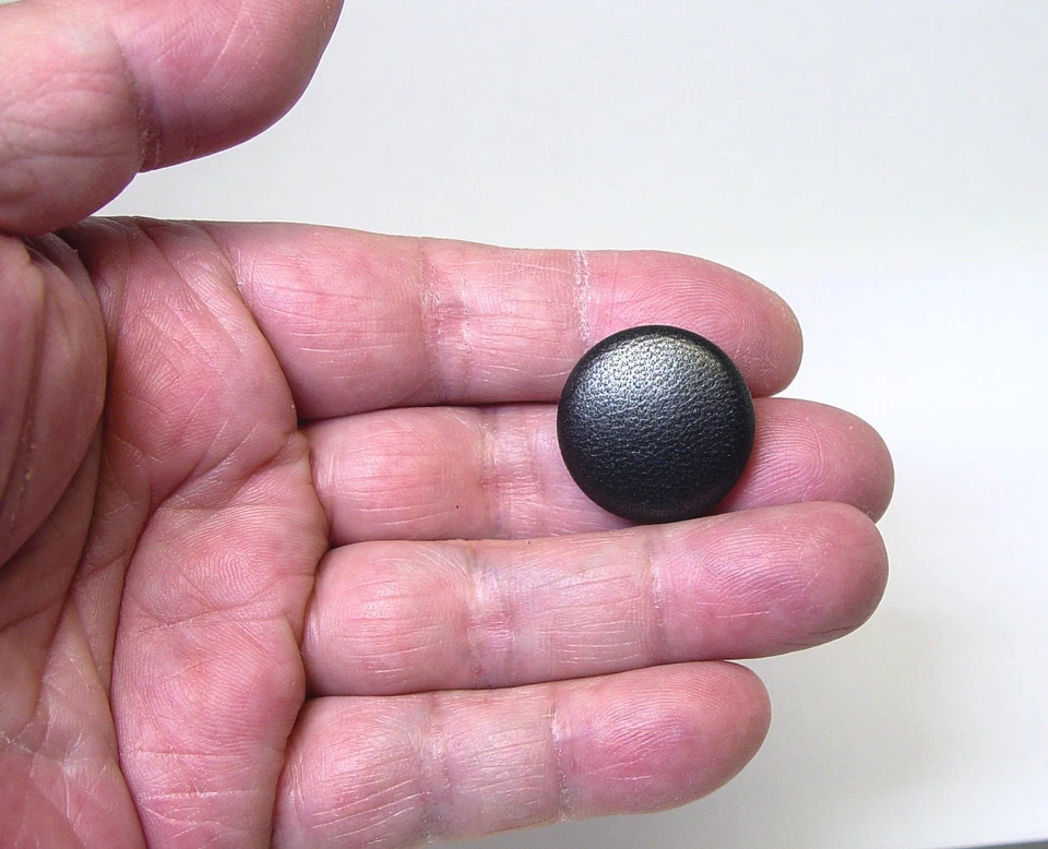 6 HECHO EN EE. UU. 7/8" Color Carbón Oscuro Cuero Cubierta Chaqueta Botones Foto 3 de 4