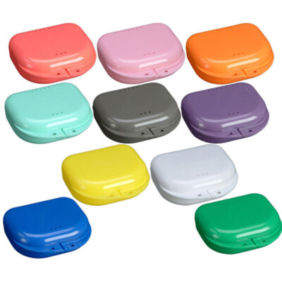 .+1x Dental Orthodontic Retainer Mouthguard Containers Denture Storage Cases DE