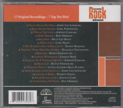 Where Rock Began - 17 Original Recordings CD 2008 NEW SEALED - Picture 2 of 2