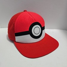     2019 Nintendo Pokemon PokeBall Adjustable Snapback Baseball Hat Cap - Youth