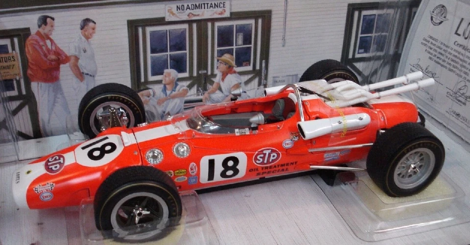 #18 AL UNSER STP OIL TREATMENT 1/18 CAROUSEL 1 1966 INDY 500 LOTUS 38 DIECAST - Image 2 of 2