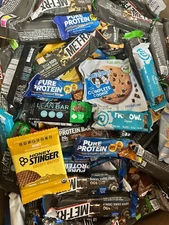 120 Assorted Brand - ENERGY NUTRITION &  PROTEIN  BARS- Free Shipping