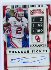 2020 Panini Contenders Draft Picks College Ticket Rookie Auto #106 CeeDee Lamb/5