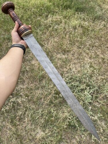 Legion Gladiator römisches Gladiusschwert handgeschmiedet Damaststahlklinge | Leder - Bild 1 von 6