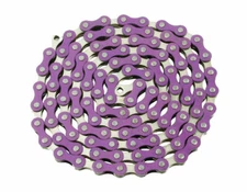 Bike YBN Chain 1/2x1/8x112 1/Speed Purple/Chrome. bike part ,bicycle parts.